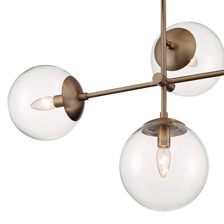 Image 2 Sky; 6 Light; Pendant Fixture; Burnished Brass Finish; Clear Glass more views