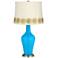 Sky Blue Anya Table Lamp with Flower Applique Trim