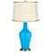 Sky Blue Anya Table Lamp with President's Braid Trim