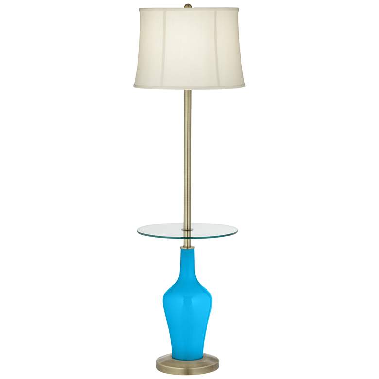 Image 1 Sky Blue Anya Tray Table Floor Lamp