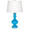 Sky Blue Apothecary Table Lamp with Dimmer