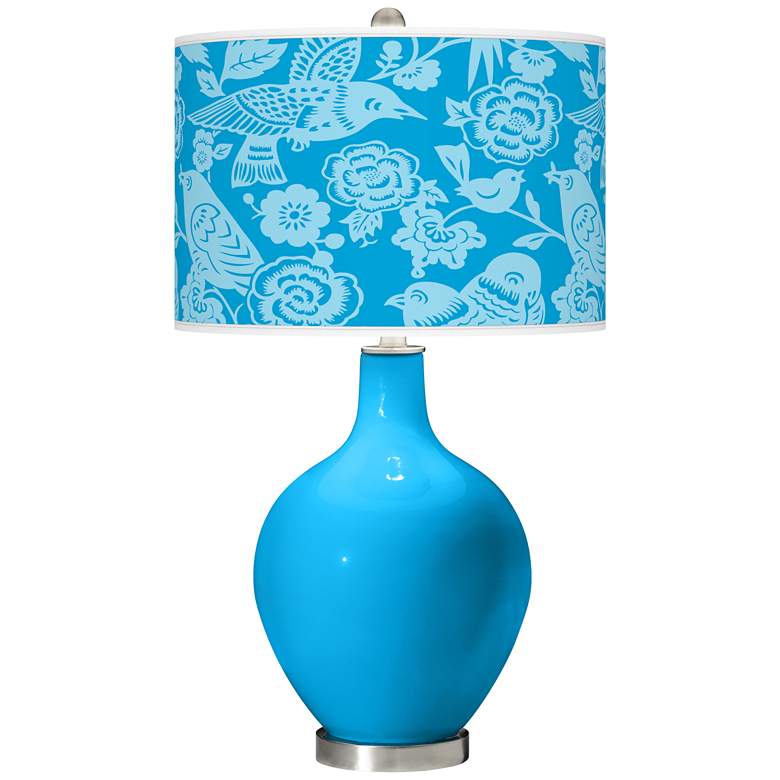 Image 1 Sky Blue Aviary Ovo Table Lamp