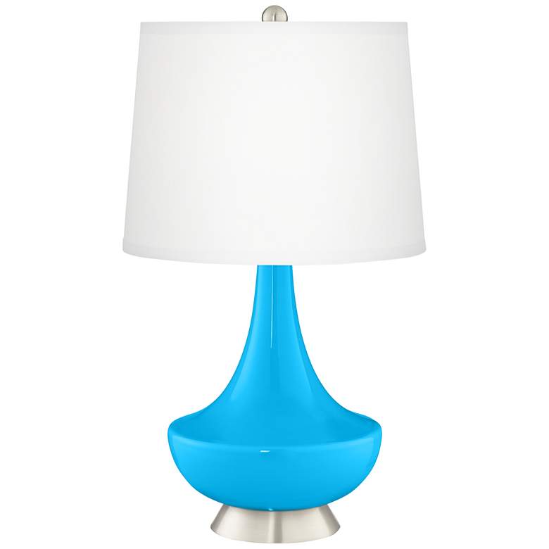 Sky Blue Gillan Glass Table Lamp