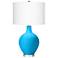Sky Blue Ovo Table Lamp With Dimmer