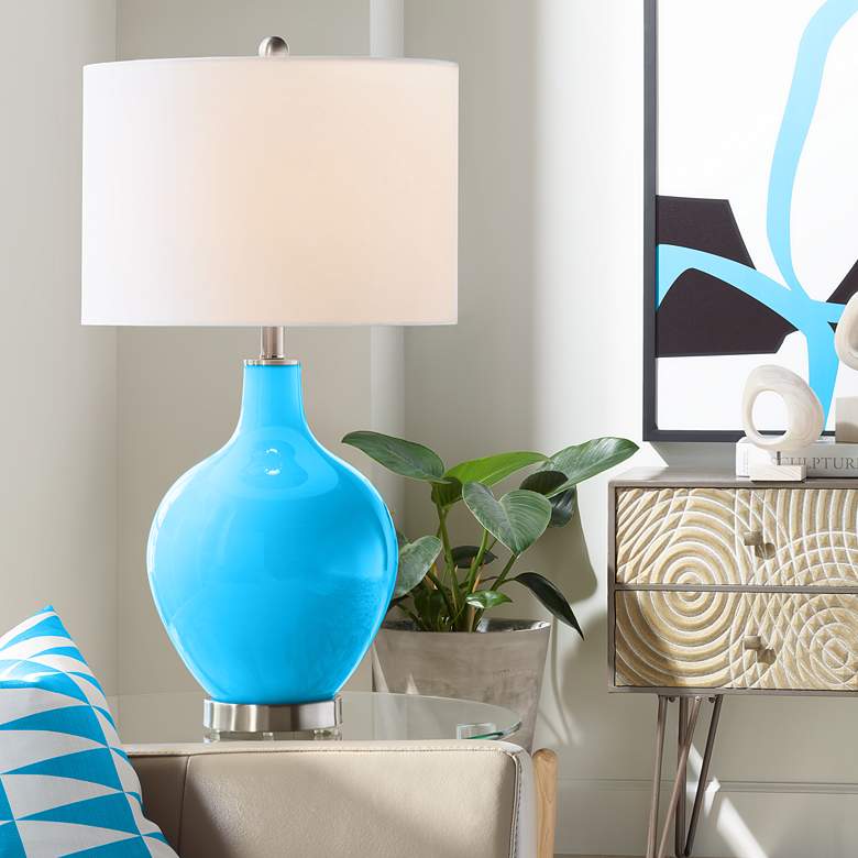 Image 1 Sky Blue Ovo Table Lamp