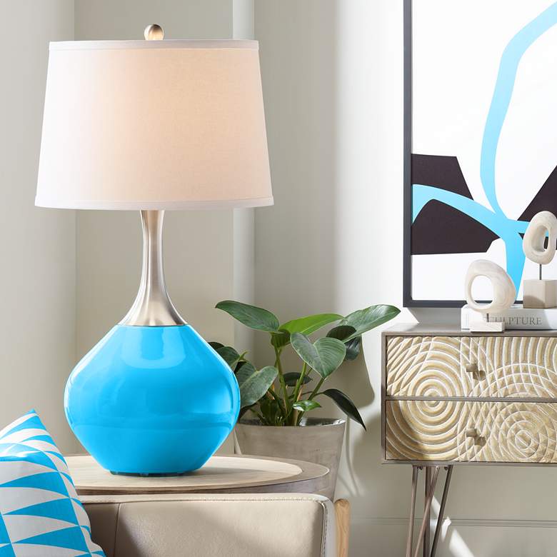 Image 1 Sky Blue Spencer Table Lamp