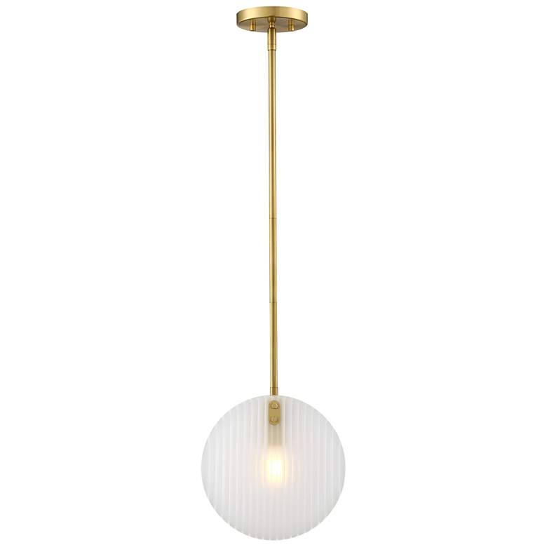 Image 1 Sky Fall 60 Watt 1-Light Brushed Gold Contemporary Pendant Light