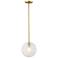 Sky Fall 60 Watt 1-Light Brushed Gold Contemporary Pendant Light
