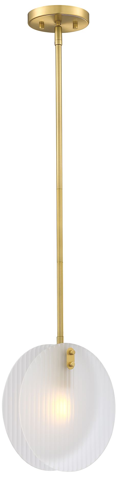 Image 5 Sky Fall 60 Watt 1-Light Brushed Gold Contemporary Pendant Light more views