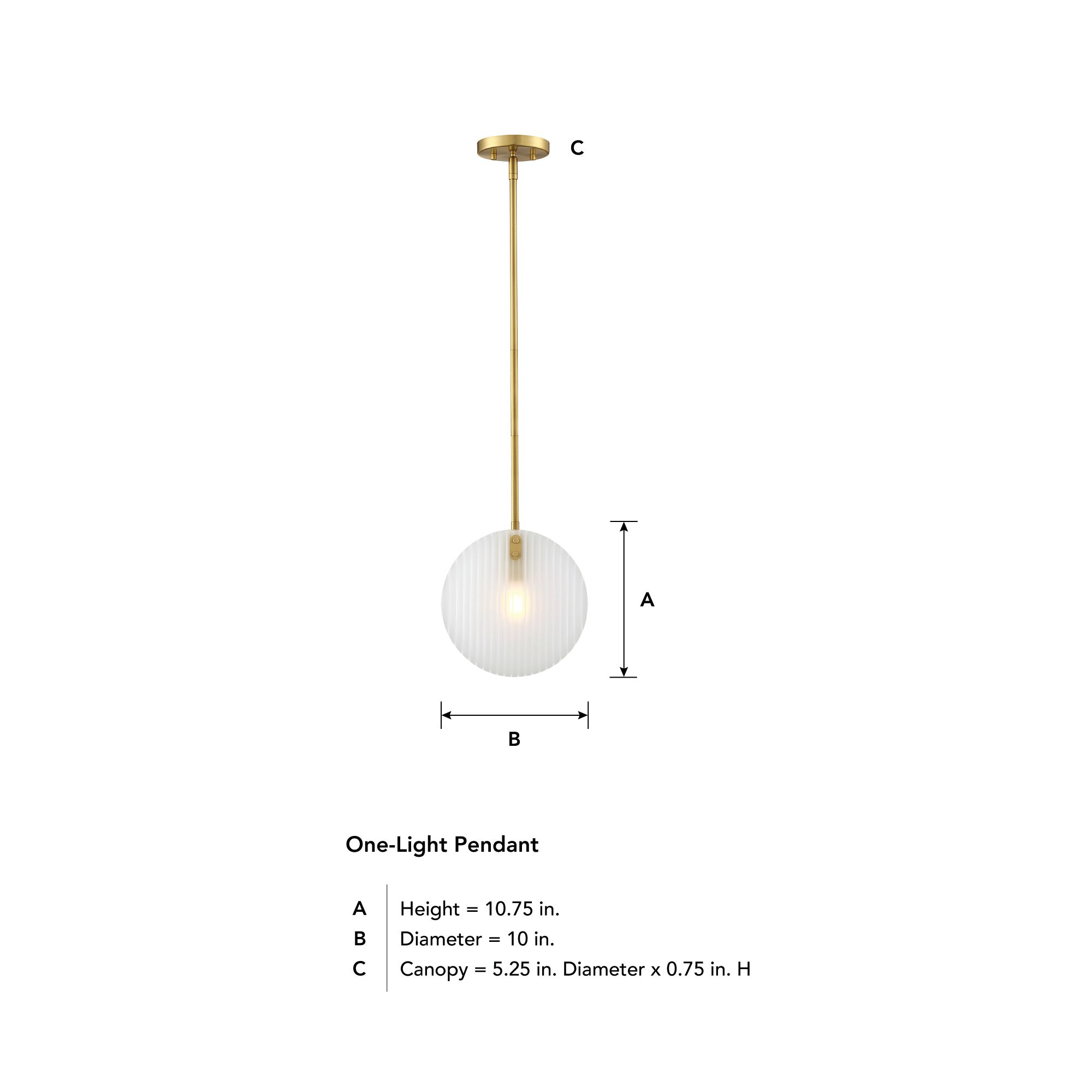 Image 7 Sky Fall 60 Watt 1-Light Brushed Gold Contemporary Pendant Light more views