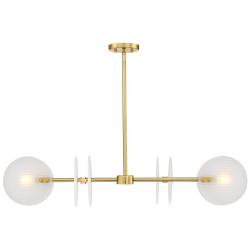 Sky Fall 60 Watt 4-Light Brushed Gold Contemporary Island Light