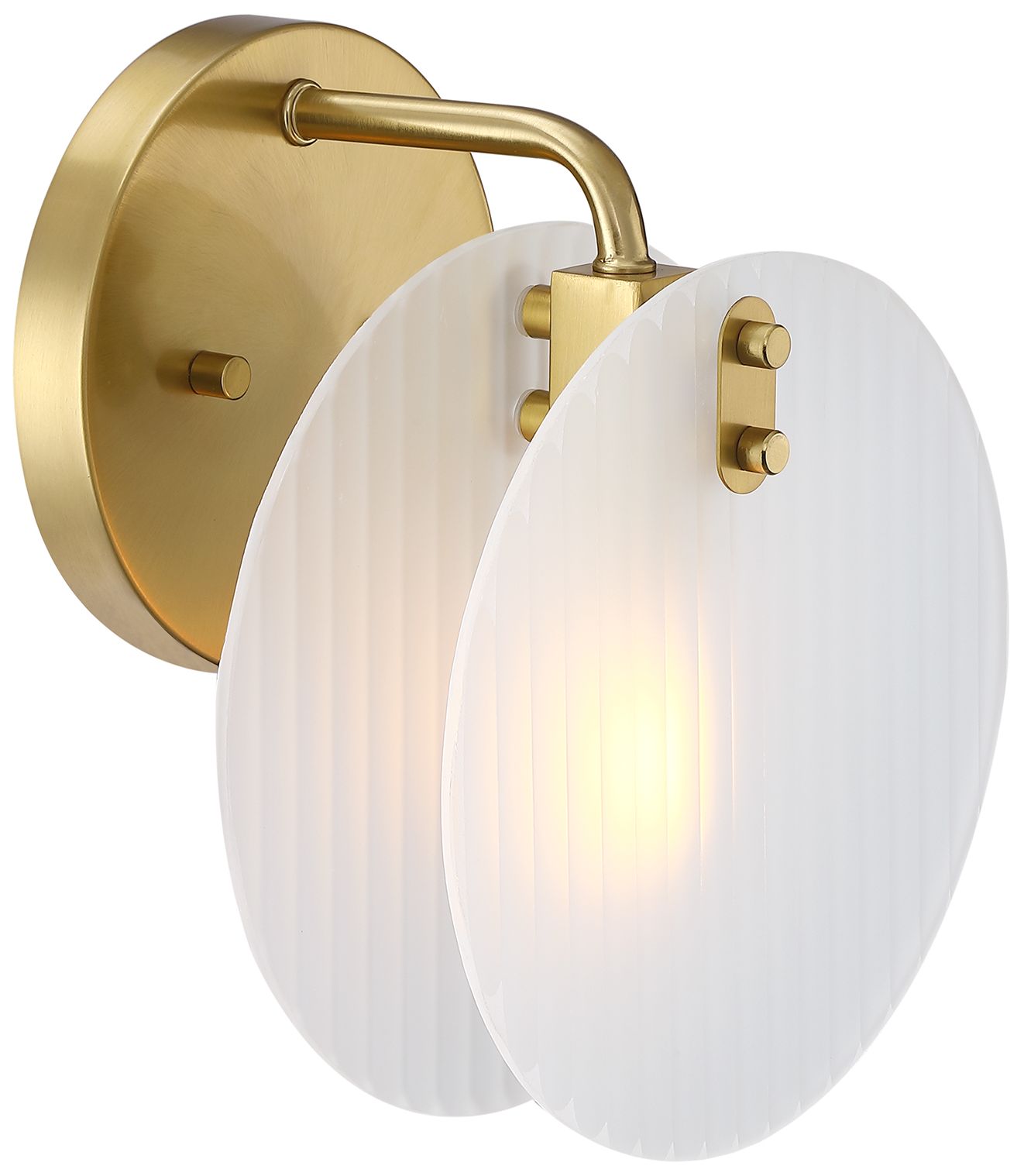 Image 5 Sky Fall 8 in. 1-Light Brushed Gold Wall Sconce Light more views