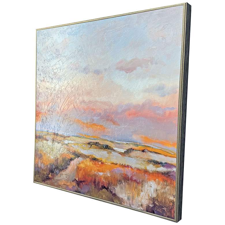 Image 2 Sky on Fire 36"W x 36"H Modern Framed Art more views