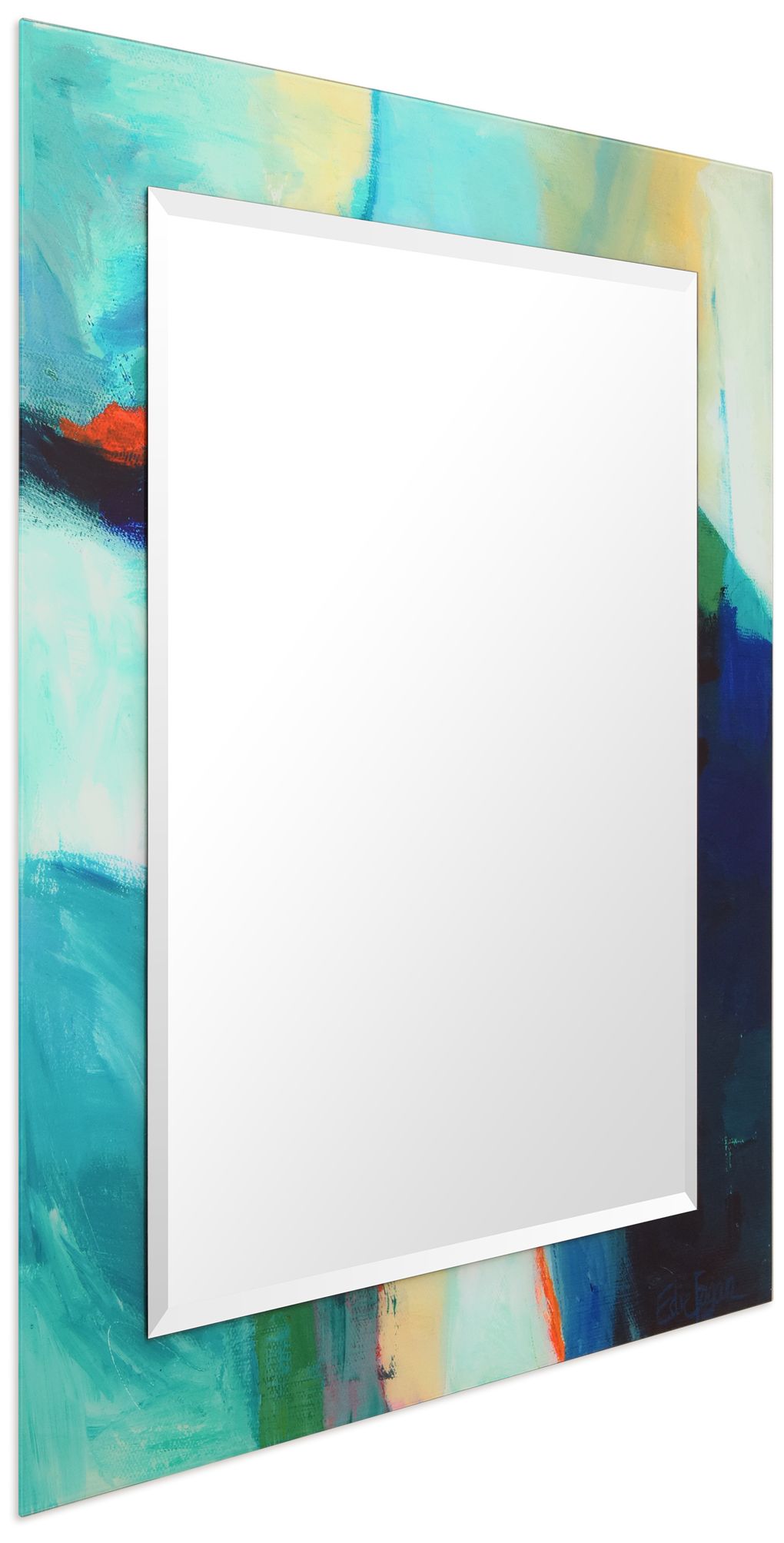 Image 2 Sky Rectangular Beveled Mirror on Printed Tempered Art Glass, 40"x30&q more views