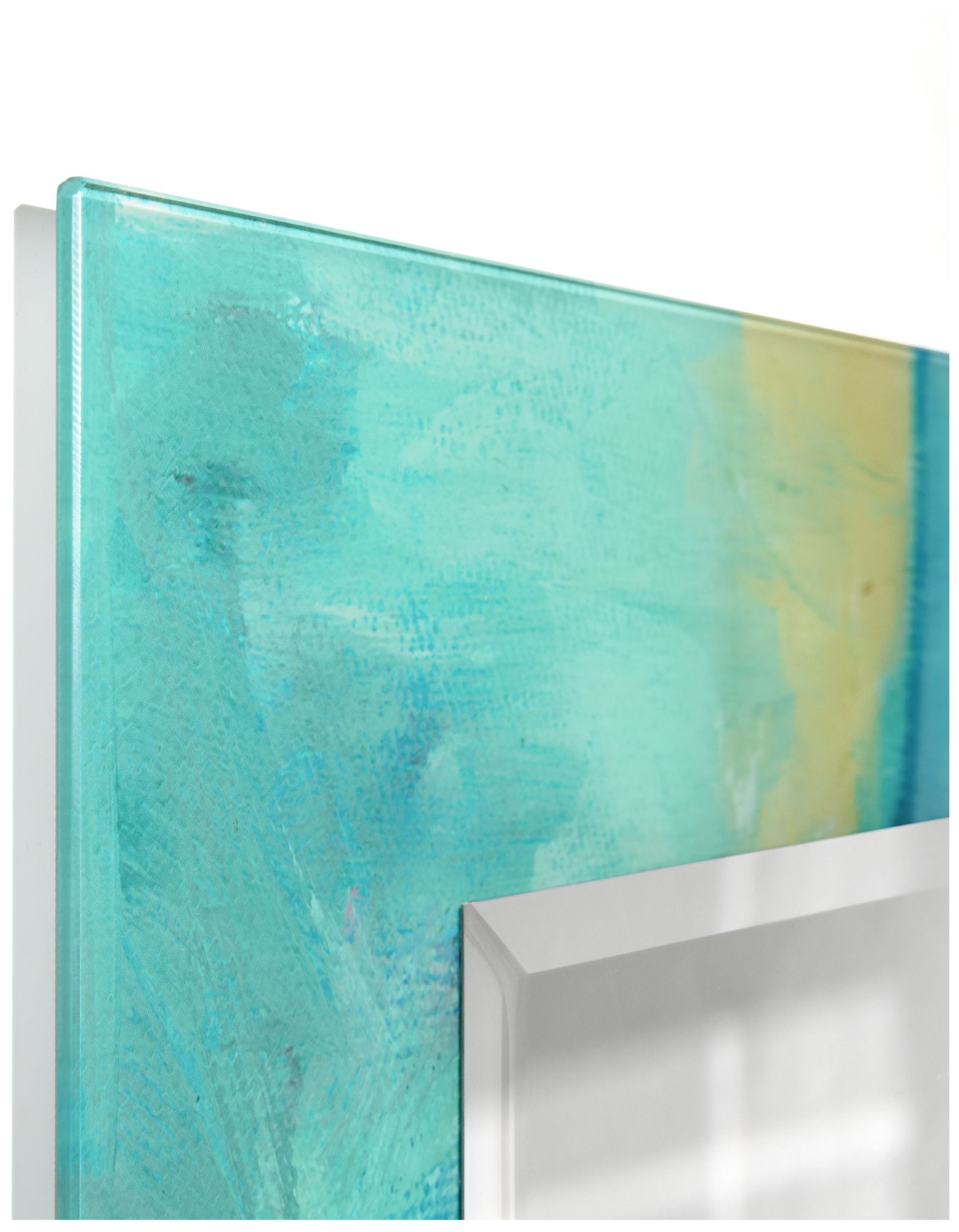 Image 5 Sky Rectangular Beveled Mirror on Printed Tempered Art Glass, 40"x30&q more views