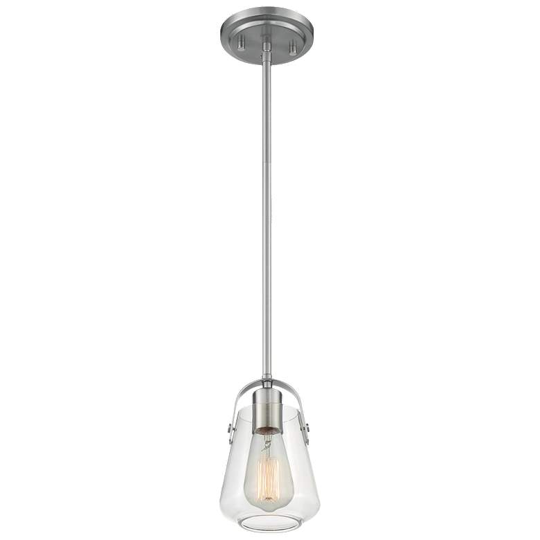 Image 1 Skybridge; 1 Light; Mini Pendant Fixture; Brushed Nickel Finish