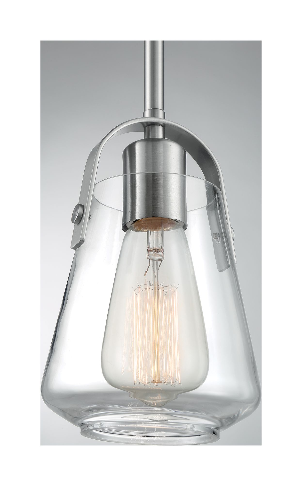 Image 3 Skybridge; 1 Light; Mini Pendant Fixture; Brushed Nickel Finish more views