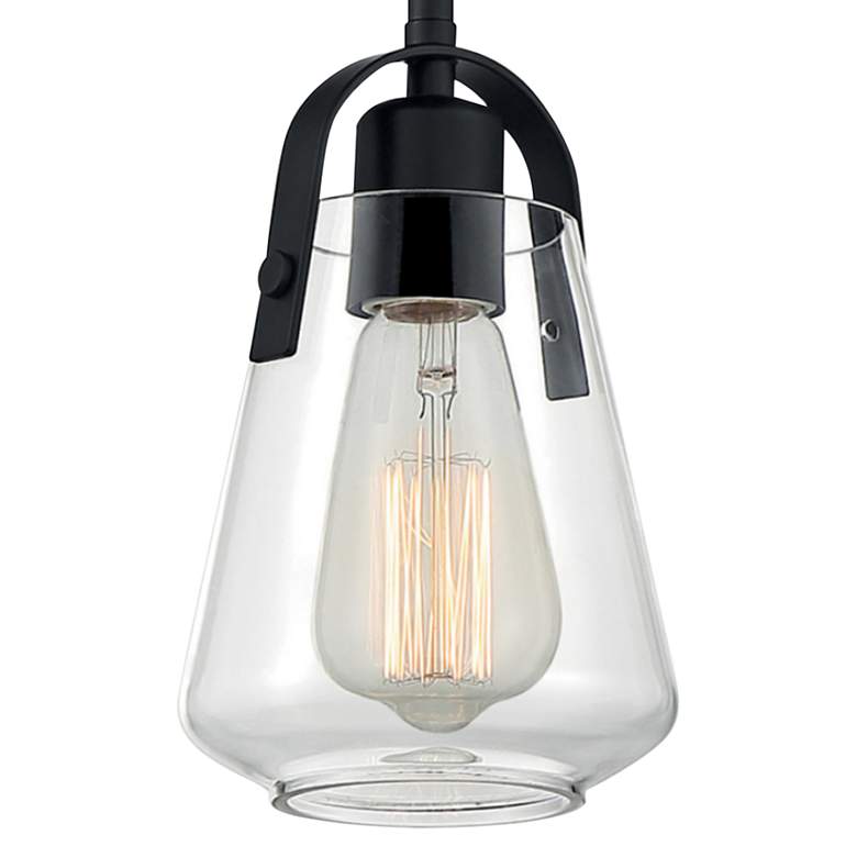 Image 2 Skybridge; 1 Light; Mini Pendant Fixture; Matte Black Finish more views