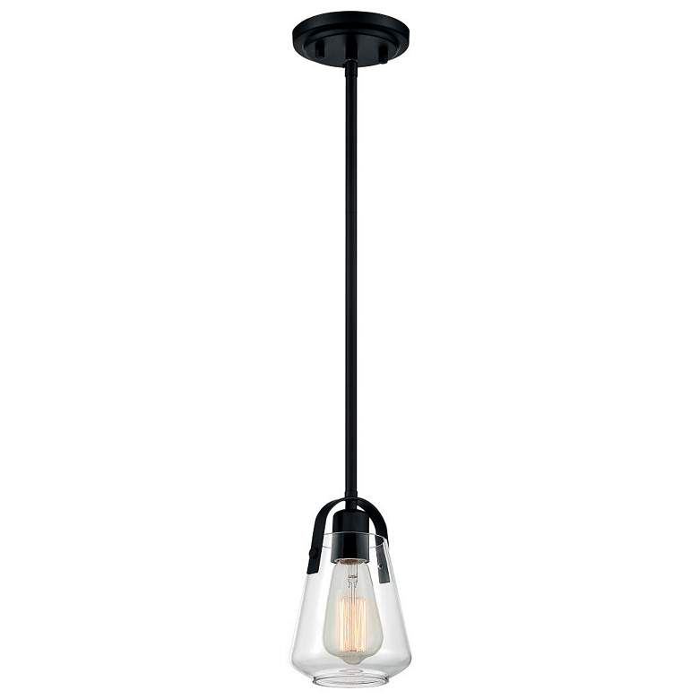 Image 4 Skybridge; 1 Light; Mini Pendant Fixture; Matte Black Finish more views