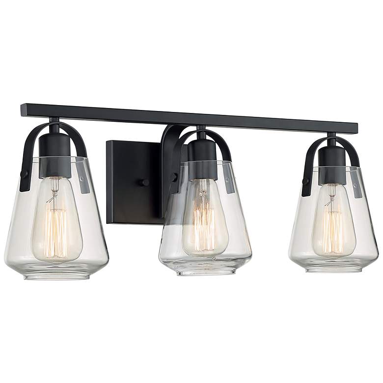 Image 1 Skybridge 23 1/4" Wide Matte Black 3-Light Bath Light