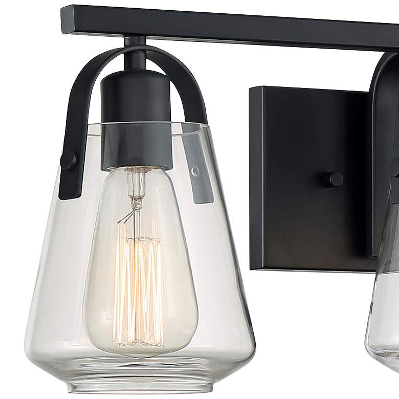 Image 2 Skybridge 23 1/4" Wide Matte Black 3-Light Bath Light more views