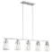 Skybridge 42" Wide Brushed Nickel 5-Light Island Pendant