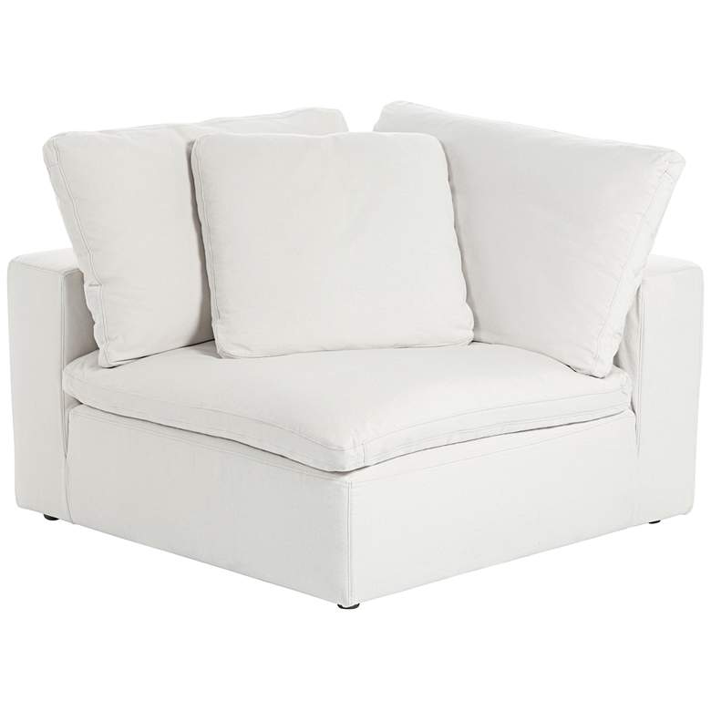Image 4 Skye 125 inch Wide Pearl White 3-Piece Modular Sofa more views