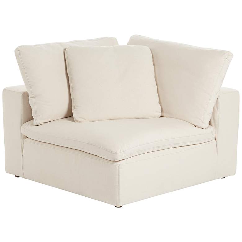 Skye 125&quot;W Classic Natural Linen 3-Piece Modular Sofa more views