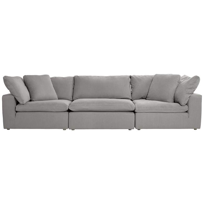 Image 2 Skye 132" Wide Classic Slate Gray 3-Piece Modular Sofa