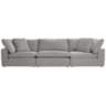 Skye 132" Wide Classic Slate Gray 3-Piece Modular Sofa