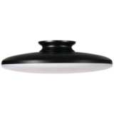 Skye 15&quot; Wide Round Black Metal LED Ceiling Light
