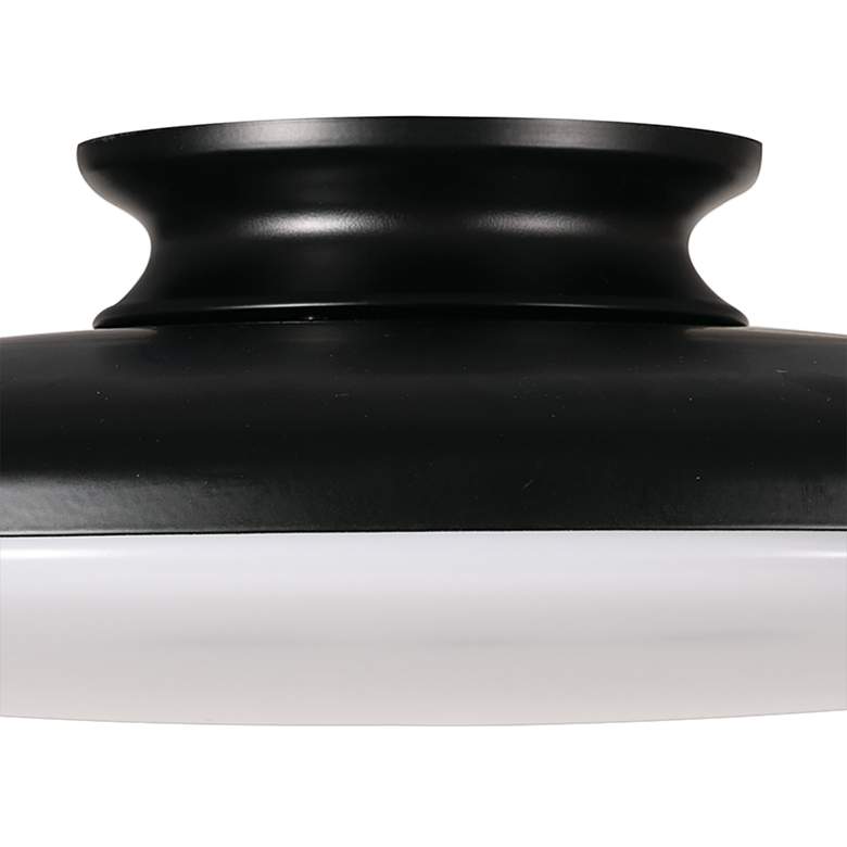 Image 3 Skye 15 inch Wide Round Black Metal LED Ceiling Light more views