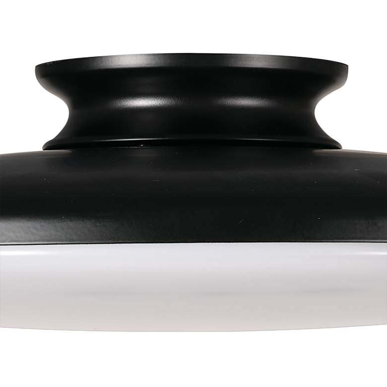 Image 3 Skye 15" Wide Round Black Metal LED Ceiling Light more views