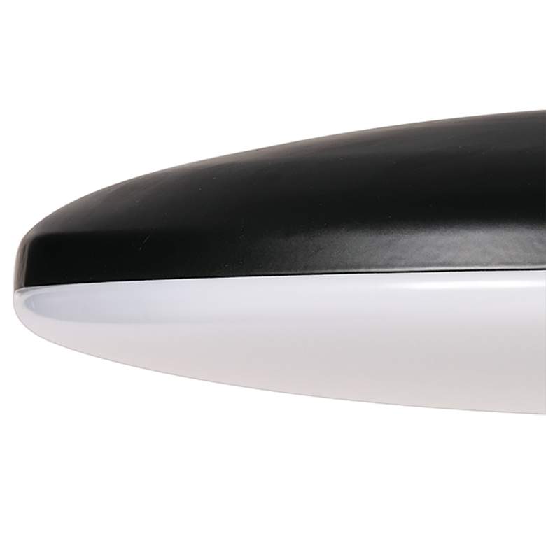 Image 4 Skye 15 inch Wide Round Black Metal LED Ceiling Light more views