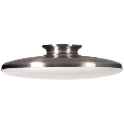 Skye 15&quot; Wide Round Satin Nickel Metal LED Ceiling Light