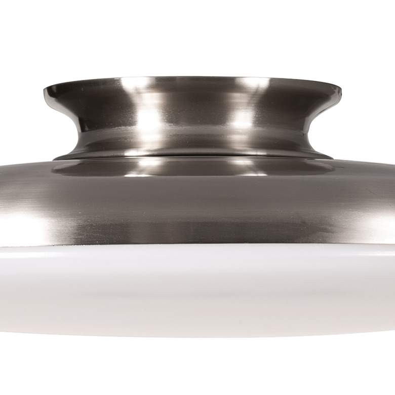 Image 3 Skye 15" Wide Round Satin Nickel Metal LED Ceiling Light more views