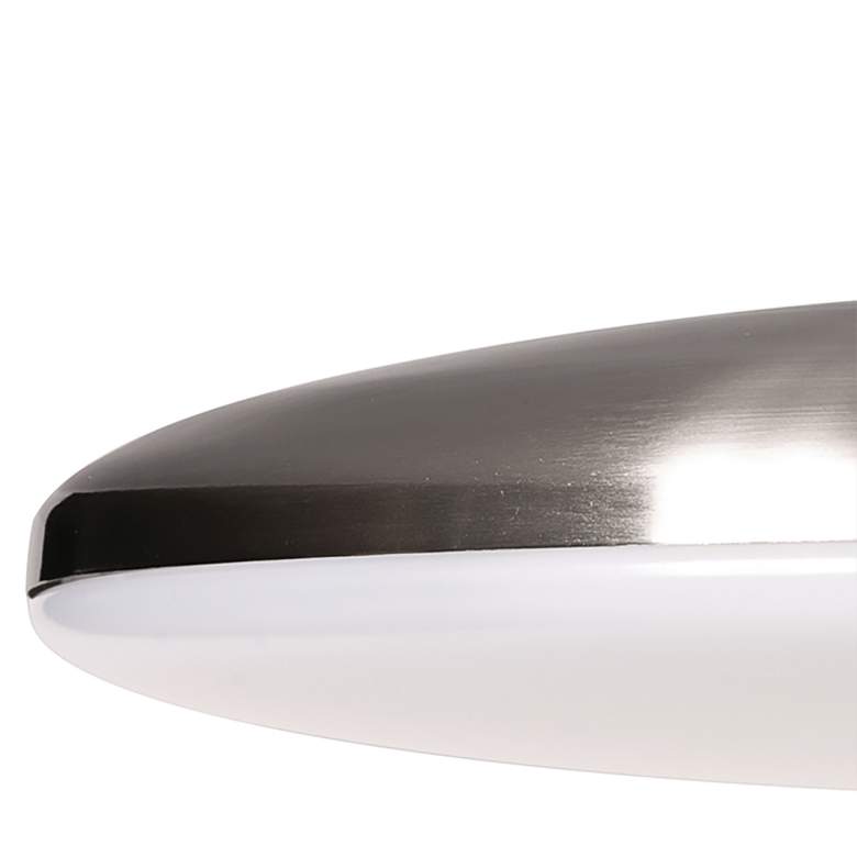 Image 4 Skye 15 inch Wide Round Satin Nickel Metal LED Ceiling Light more views