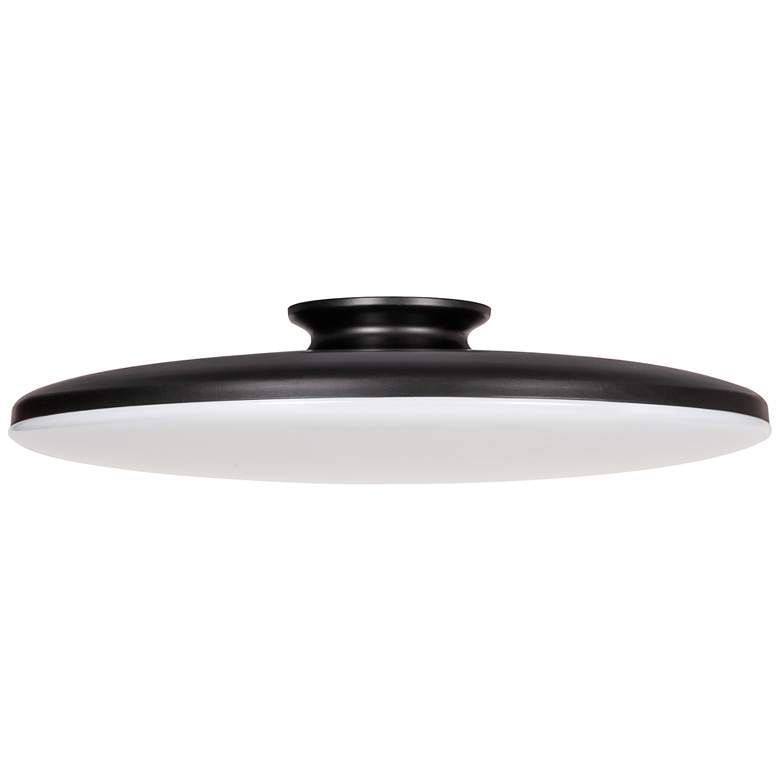 Image 2 Skye 19" Wide Round Black Metal LED Ceiling Light