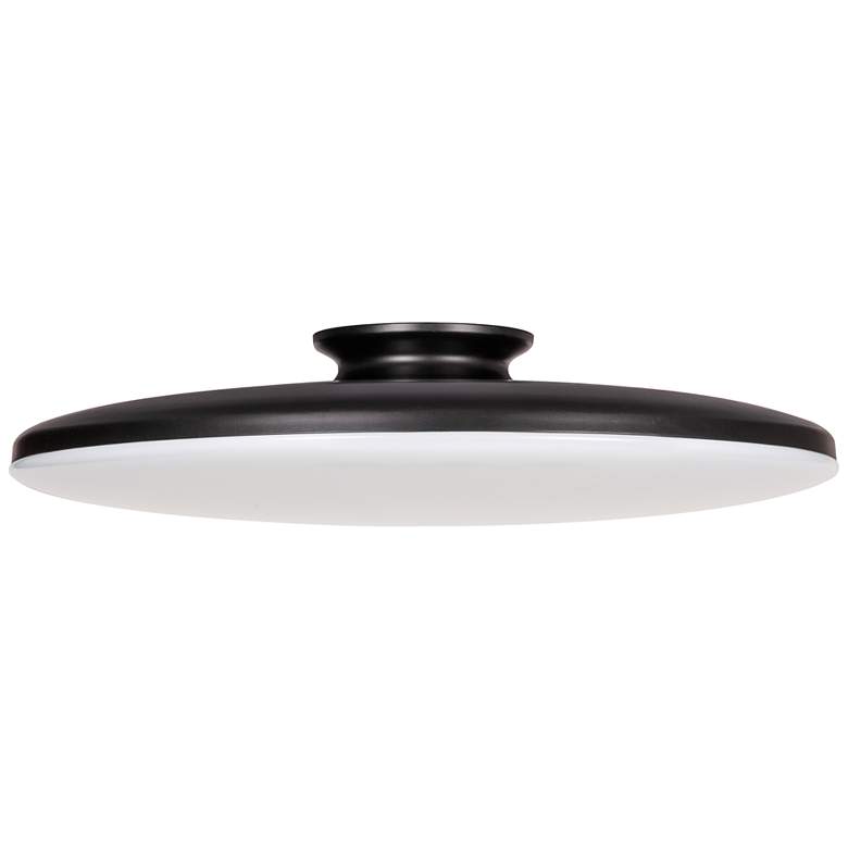 Image 2 Skye 19 inch Wide Round Black Metal LED Ceiling Light