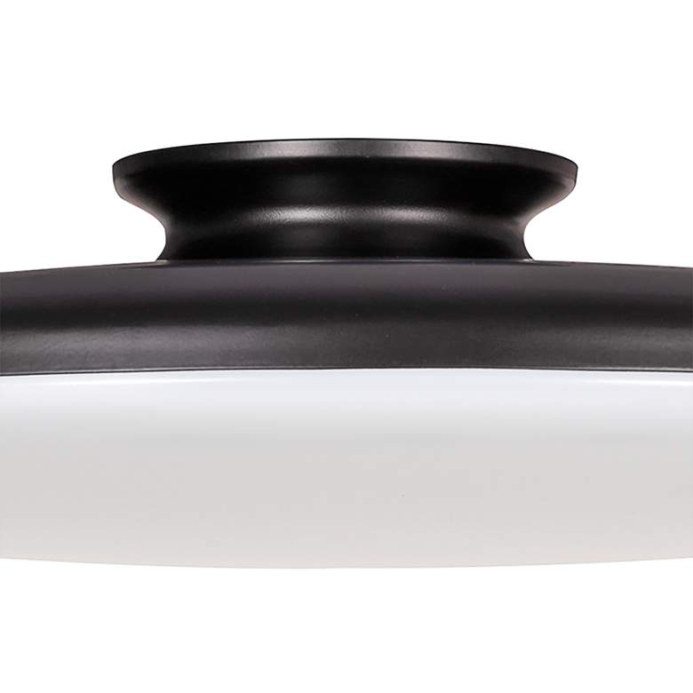 Image 3 Skye 19" Wide Round Black Metal LED Ceiling Light more views