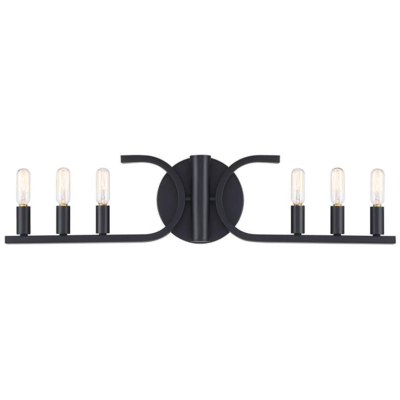 Image 1 Skye 27.5 in. 6-Light Matte Black Vanity Light for Bathrooms