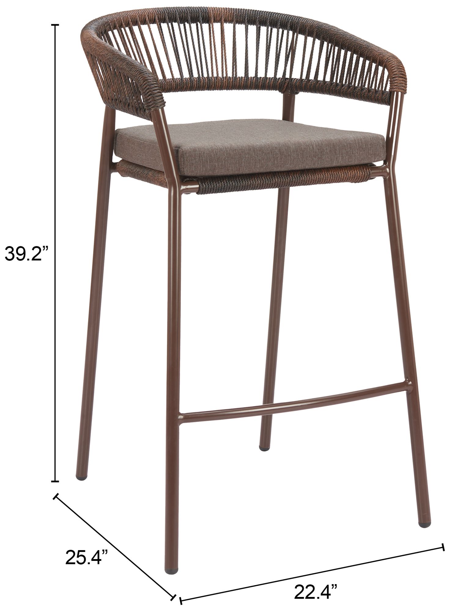 Skye Barstool Brown Set of 2