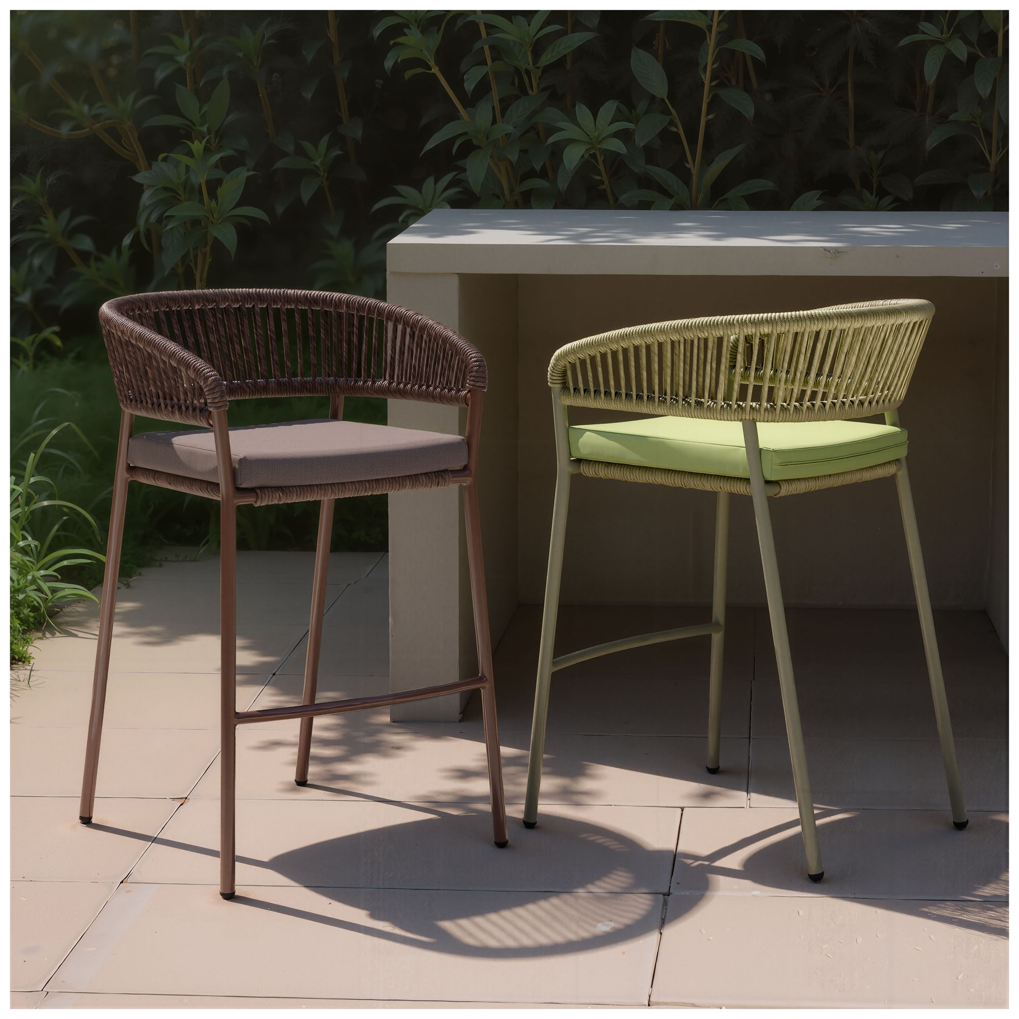 Skye Barstool Green Set of 2