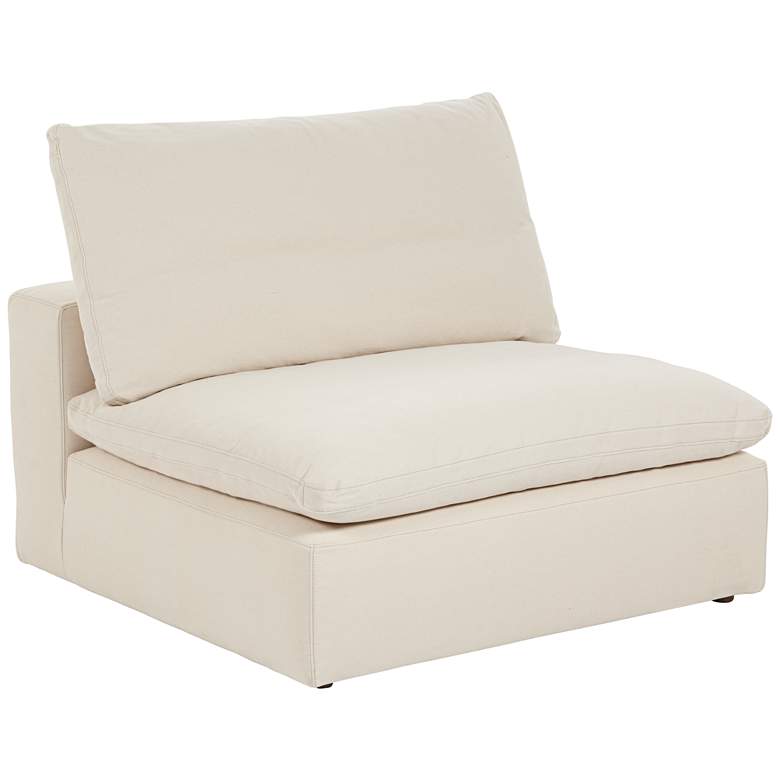 Image 3 Skye Classic Natural Linen Modular Armless Chair