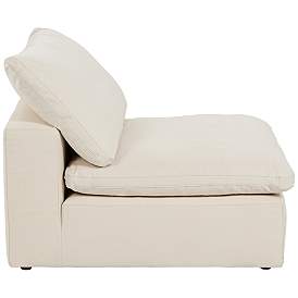 Image4 of Skye Classic Natural Linen Modular Armless Chair more views