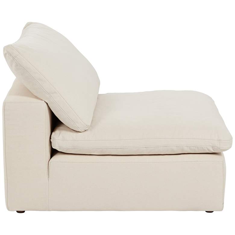 Image 4 Skye Classic Natural Linen Modular Armless Chair more views