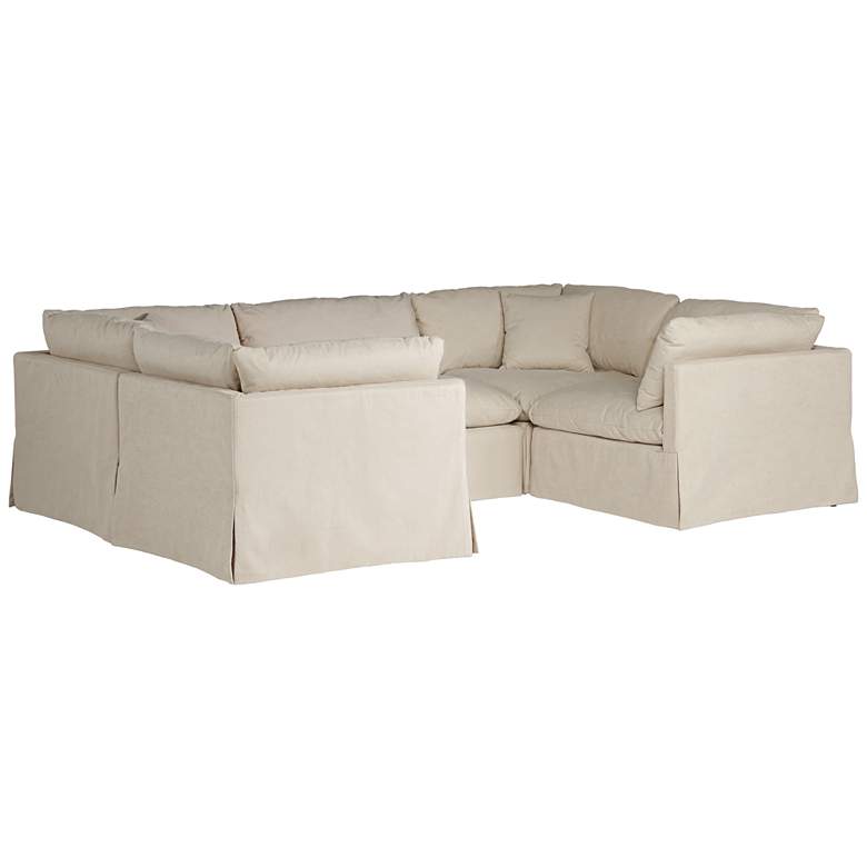 Image 1 Skye II Peyton Sahara Slipcover U-Chaise 5-Piece Sectional Set