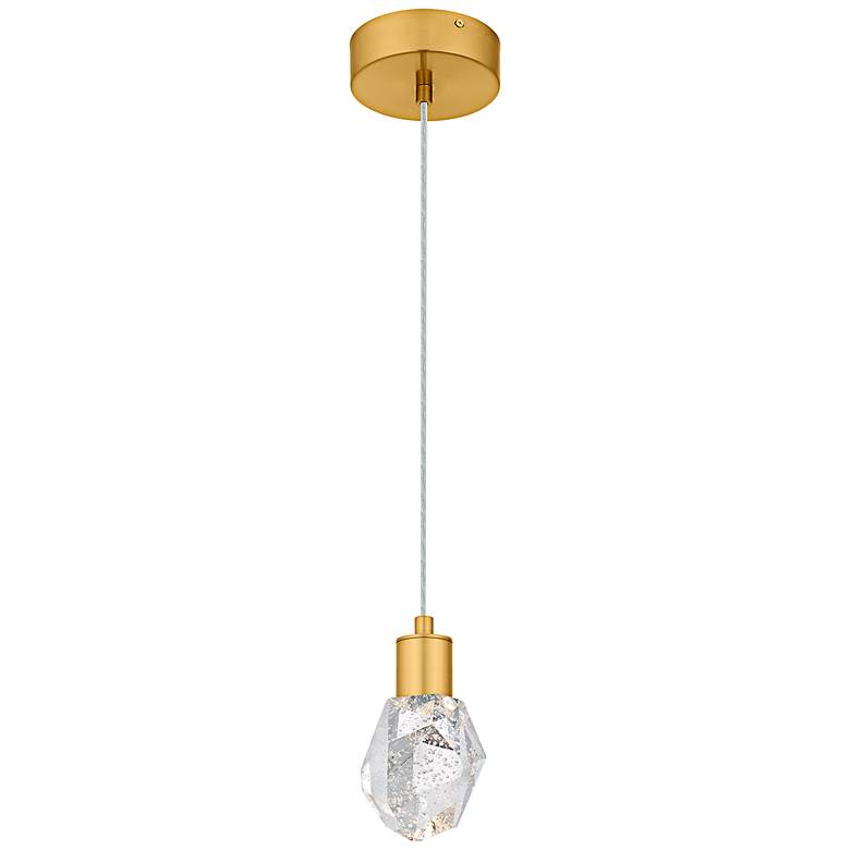 Image 1 Skye Integrated LED Brushed Gold Mini Pendant