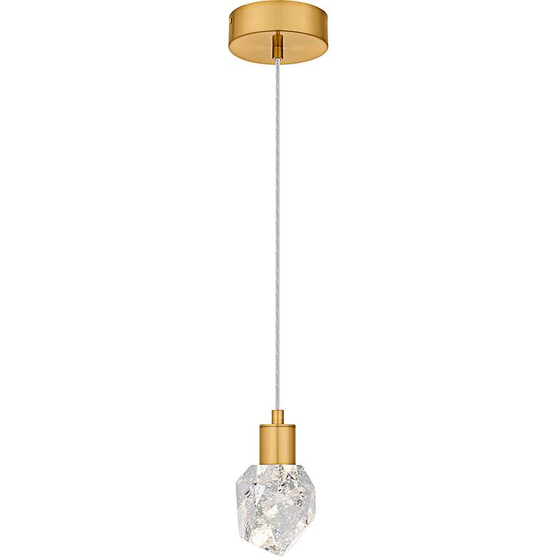 Image 3 Skye Integrated LED Brushed Gold Mini Pendant more views