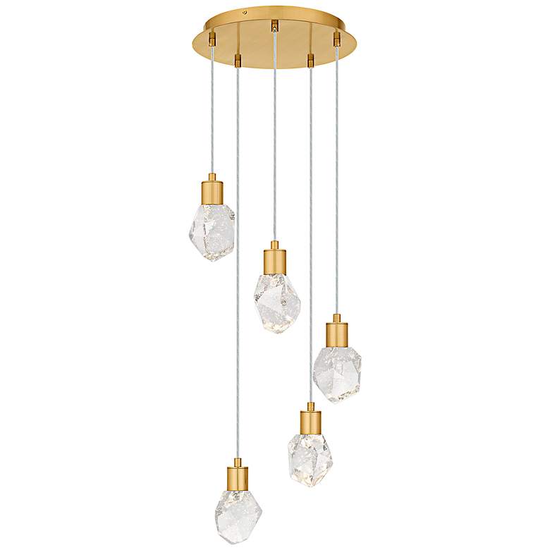 Image 1 Skye Integrated LED Brushed Gold Pendant